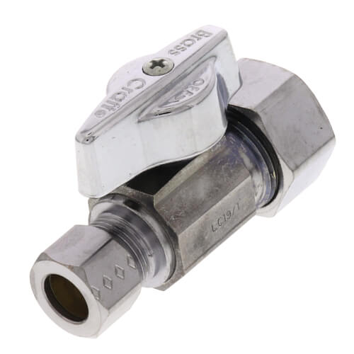 1/2" x 3/8" Straight Stop Brass Craft KTCR14XC