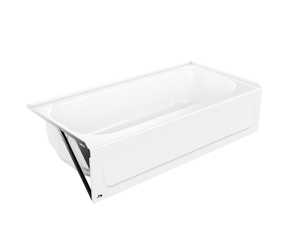 Bootz Syniron2 60"x30"x14 1/4" Tub, Right Hand Plumbing, White