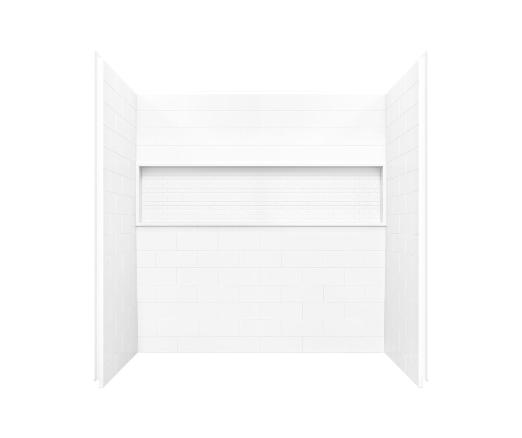 Bootz NexTile Pro Tub Wall Kit 60"x30"x60 1/8" White