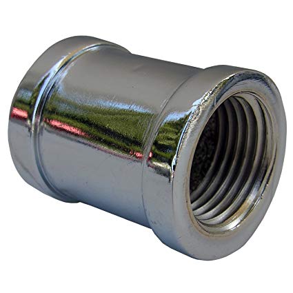 1/2" x 3/8" Coupling Chrome