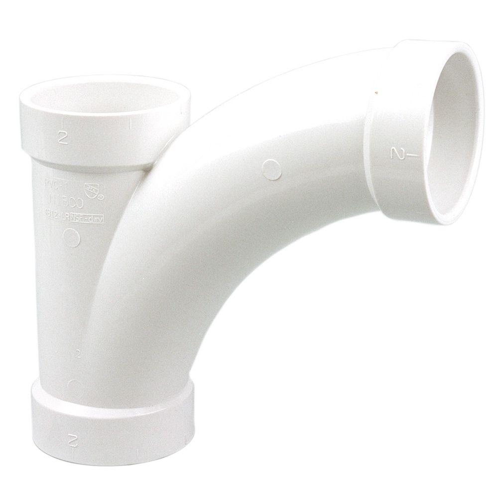 4" x 2" Long Turn Tee Wye PVC/DWV