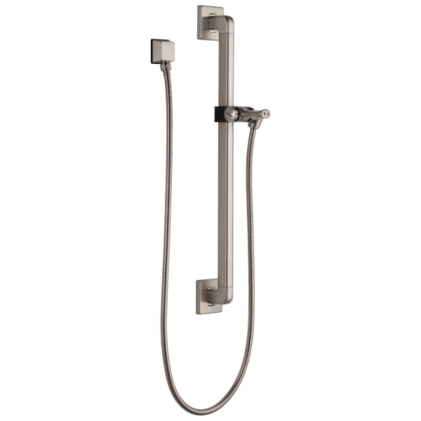 Delta Square Style Grab Bar w/Hose & Slide Stainless
