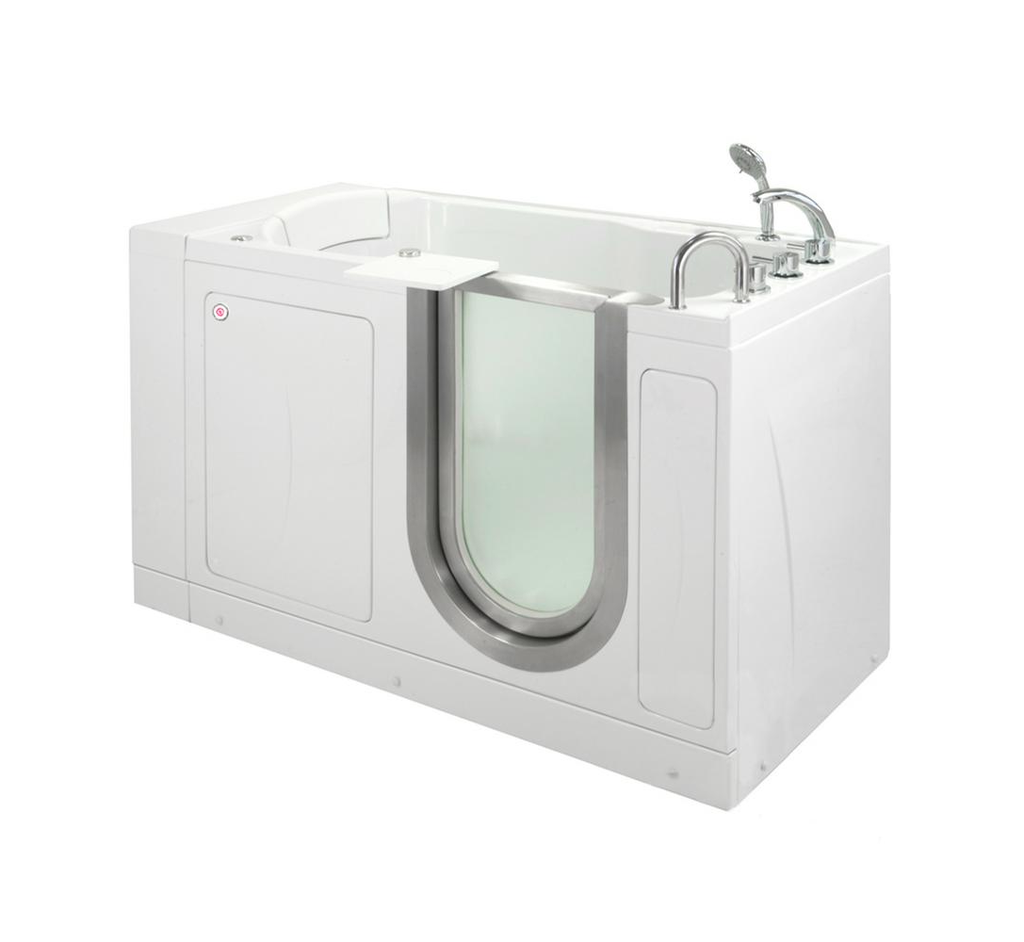 Ella's Petite Hydro Massage Walk In Tub Left 27" x 52" x 38"