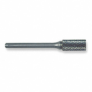 [tfva12l1] Carbide Miniature Bur SA-43 Cylinder 1/8" x 9/16" x 1/8" Double Cut
