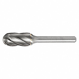 [tfvc12l1] Carbide Bur SC-42 Miniature Ball Ns 1/8" x 9/16" x 1/8" Ball Nose Cylinder Double Cut