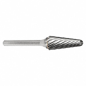 [tfvl20t2] Carbide Bur SL-4 Ball Nose Cone 1/2" x 1 1/8" x 1/4" Double Cut