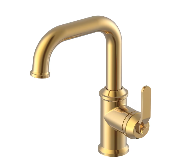 Gerber Kinzie 1H Lavatory Faucet Single Hole Mount Side Control w/ Metal Touch Down Drain 1.2gpm Brushed Nickel