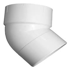 [sdwv4s18] 8" 45 Street Elbow PVC/DWV
