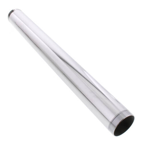 1 1/2" x 12" Threaded Chrome