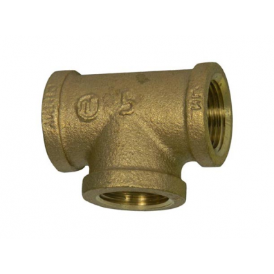 1" x 1" x 1/2" Tee Brass