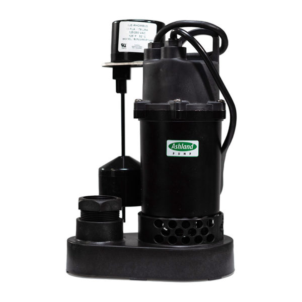 Ashland 1/3HP Sump Pump 115vt With Vertical Float Switch 8' Cord , 1 1/2" Discharge