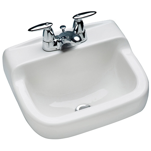 Mansfield 16x13 Wall Hung Lav White 4"cc