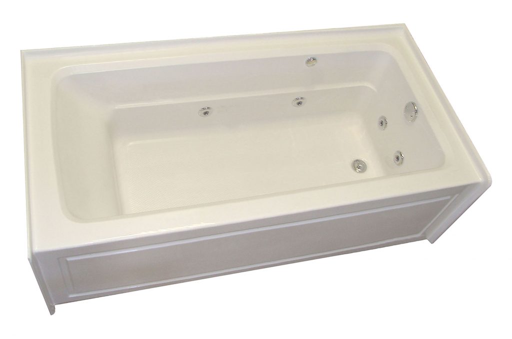 Mansfield Whirlpool 32x60 Skirted R W/Tile Flange & Removable Panel, White, Right Hand Plumbing 6154a