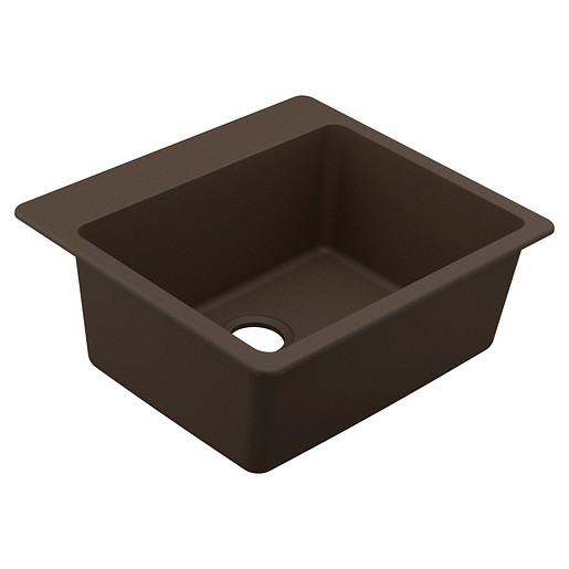 Moen 25 x 22 x 9 1/2 Granite Single Bowl Dual Mount Sink Mocha
