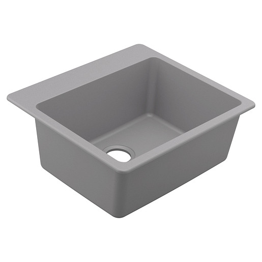 Moen 25 x 22 x 9 1/2 Granite Single Bowl Undermount Or Drop In Sink Gray