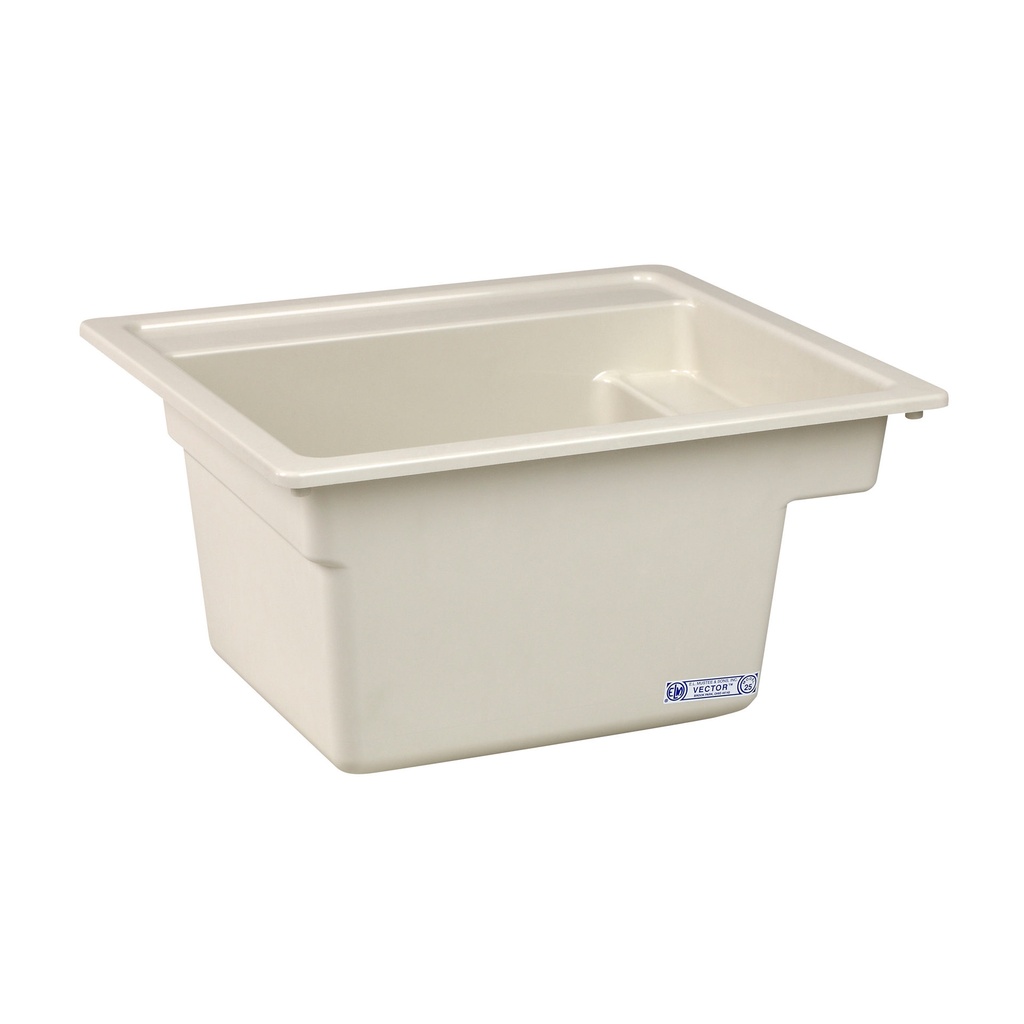Mustee 25"x22" Vector Laundry White