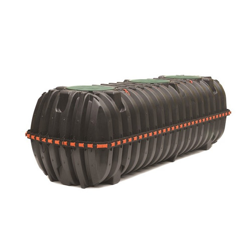 1530 Gallon 1 Compartment Septic Tank Infiltrator 63"W x 176"L x 55"H - 3Manhole