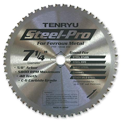 [tfprf18548bw] 7 1/4 Carbide Tenryu Blade up to 1/8