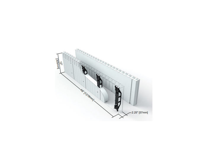 Quad-Lock 2 1/4" Panel Pair with fastening strip