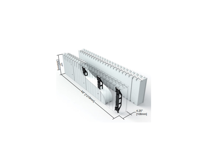 Quad-Lock 4 1/4" Panel Pair w/Fastening Strips 1"