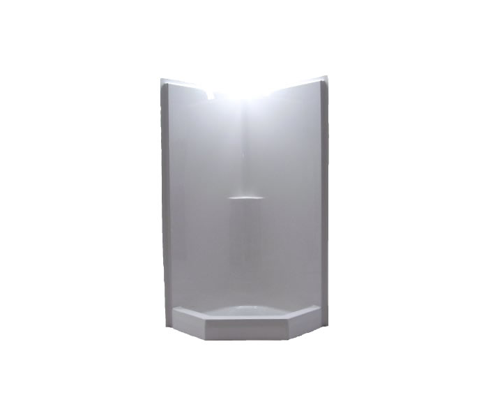 Salo 42" Neoangle Shower White 43-1/2"W x 43-1/2D x 83-1/2"H
