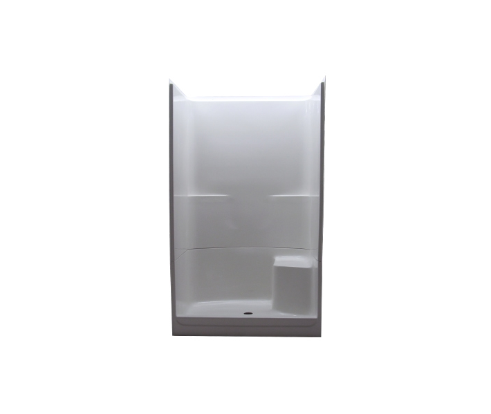 Salo 48"x36" 2Pc Shower White, Right 48"W x 36"D x 80-3/4"H Right Hand Plumbing Left hand Seat
