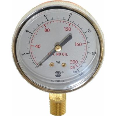 [wogho200] Smith 200PSI Oxygen Gauge Heavy