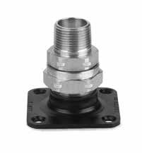 3/8" Indoor Termination Nut Wardflex: Round 4 Hole Flange