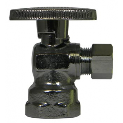 1/2" x 1/4" Angle Stop FPT x Comp
