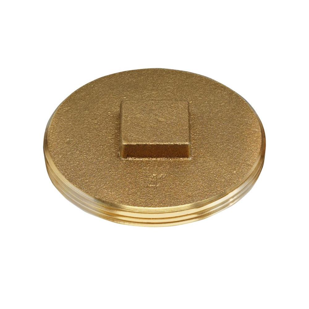 5" Square Head Plug Brass