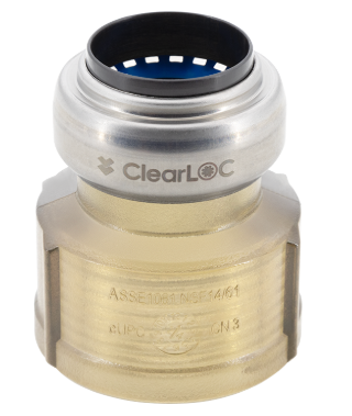 [psbpf6] ClearLOC 3/4" Push Fit x FNPT Adapter