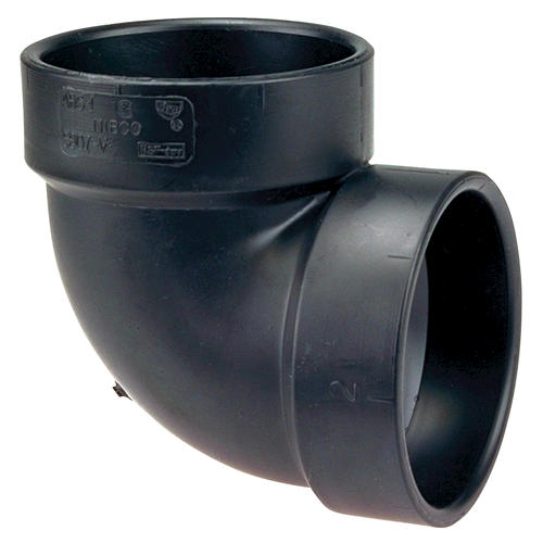 3" x 3" x 2" Low Heel 90 Elbow ABS