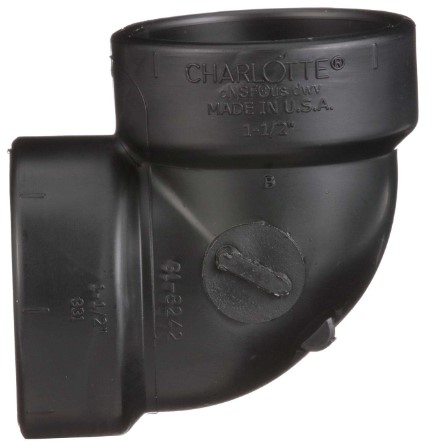[pa9v11] 2" 90 Vent Elbow ABS