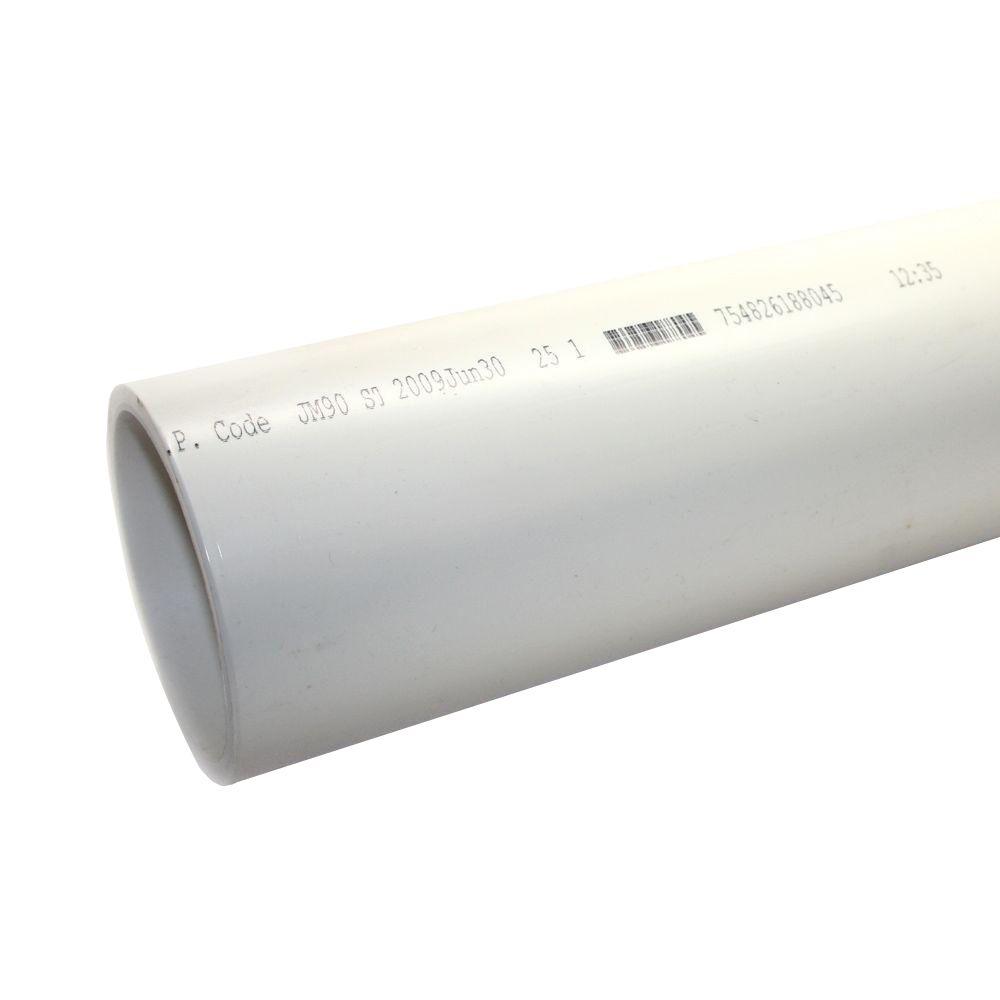 2" Foam Core Plain End PVC Pipe 10'