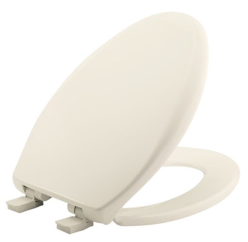 [fb1200e4b] Bemis Elongated Whisper Close Biscuit Plastic Toilet Seat, Easy*Clean Hinge