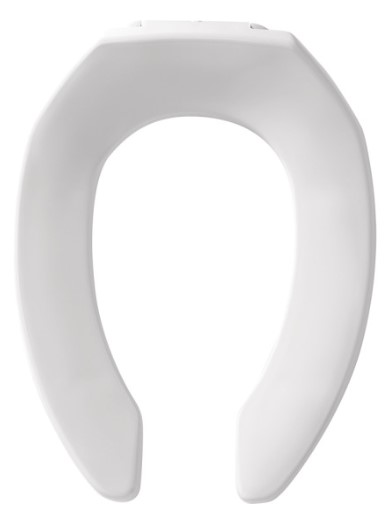 [fb1955ct] Bemis Elongated Open Front NO LID White Toilet Seat, STA-TITE Hinge