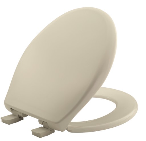 [fb200e4bo] Bemis Round Whisper Close Bone Toilet Seat, Easy*Clean Hinge
