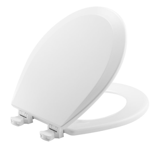 [fb500ec] Bemis Round Wood Seat White Easy*Clean Hinge