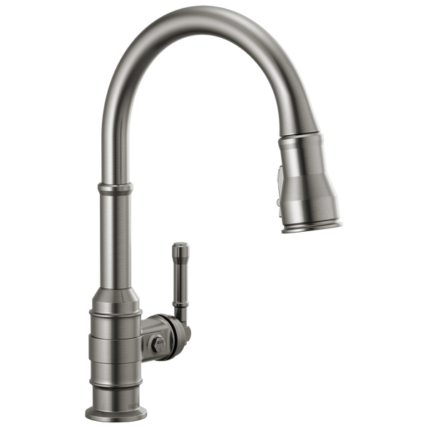[fd9190ksdst] Delta Broderick Kitchen Pull Down Black Stainless