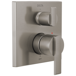Delta 3-Setting Diverter Trim Square Brilliance Stainless