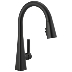 [fd19802zbldst] Delta Lenta Pull Down Kitchen Faucet Matte Black