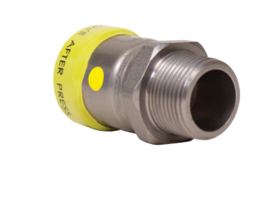 1/2" Carbon Steel Adapter Press x MNPT (HNBR)