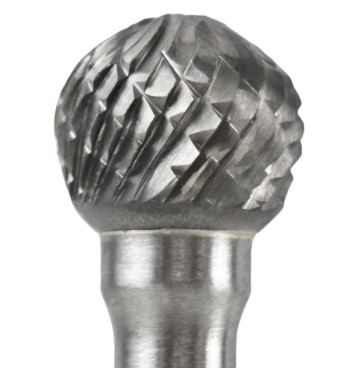 [tfvd20j2] Carbide Bur SD-5 Ball Double cut 1/2" x 7/16" x 1/4"