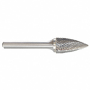 Carbide Bur SM-4 Pointed Cone 3/8" x 5/8" x 1/4" Double Cut
