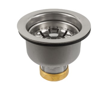 [mbjbs313b] Jomar Snap-N-Loc Premium Basket Strainer Brushed Nickel BS-313B