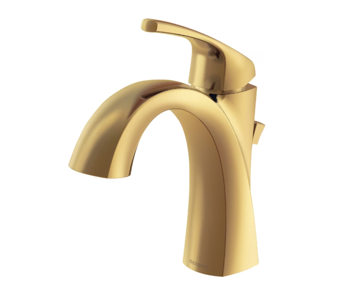 Gerber Vaughn 1H Lavatory Faucet Single Hole Mount w/ Metal Pop-Up Drain 1.2gpm Brushed Bronze