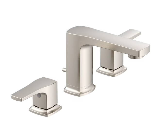 Gerber Tribune 2H Widespread Lavatory Faucet w/ 50/50 Pop-Up Drain 1.2gpm Satin Black
