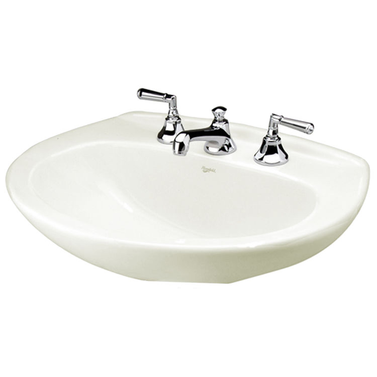 Mansfield 24x19 8"cc Basin Biscuit Pedistal, Needs 293 Base