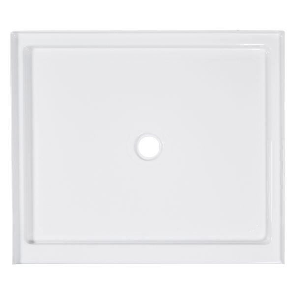 42" x 42" Mansfield Acrylic Shower Base White with White Drain
