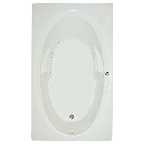 Mansfield Oval Air Tub 42x72 End Drain, White 6427